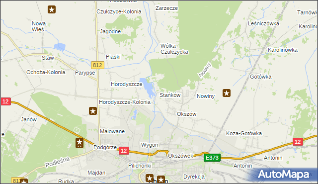 mapa Stańków, Stańków na mapie Targeo