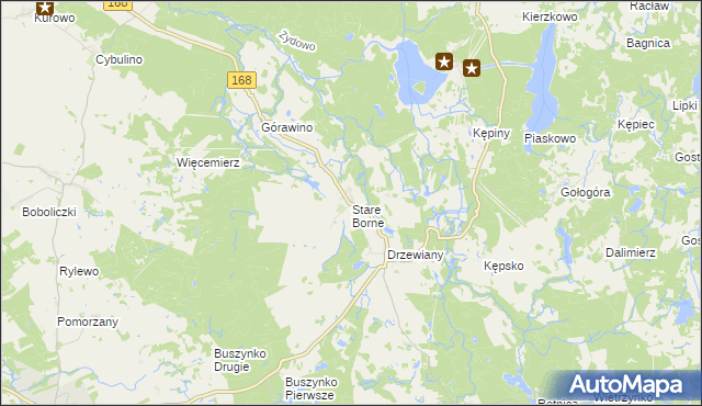 mapa Stare Borne, Stare Borne na mapie Targeo
