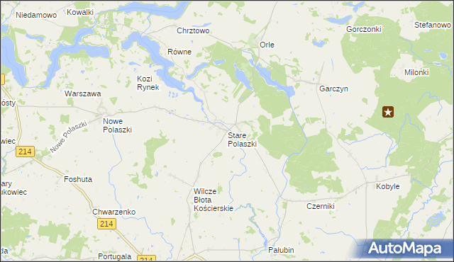 mapa Stare Polaszki, Stare Polaszki na mapie Targeo