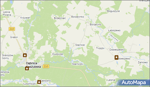 mapa Starnice, Starnice na mapie Targeo