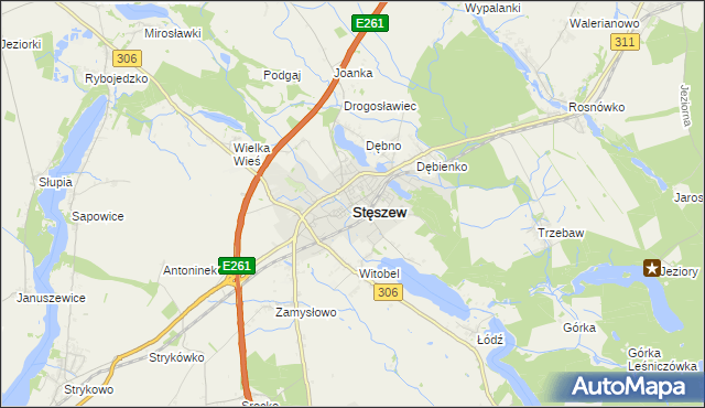 mapa Stęszew, Stęszew na mapie Targeo