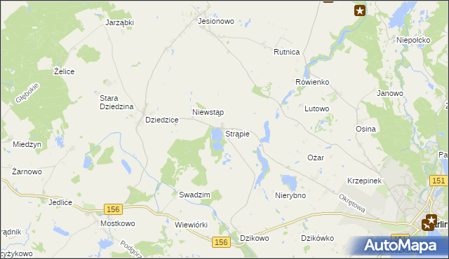 mapa Strąpie, Strąpie na mapie Targeo
