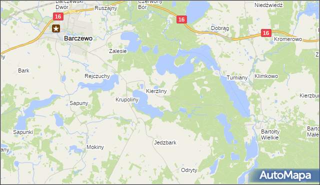 mapa Studzianek gmina Barczewo, Studzianek gmina Barczewo na mapie Targeo