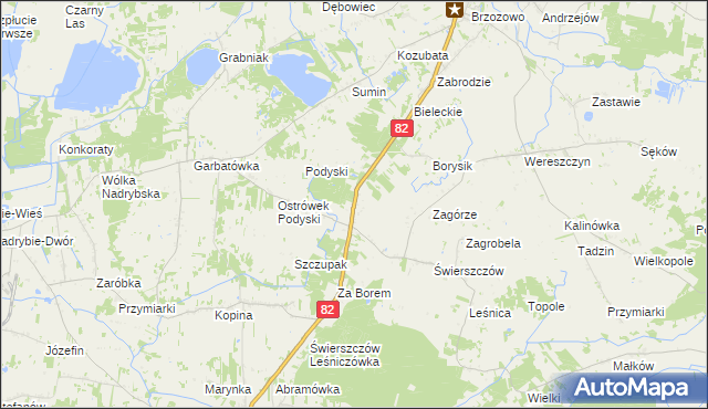 mapa Świerszczów-Kolonia, Świerszczów-Kolonia na mapie Targeo