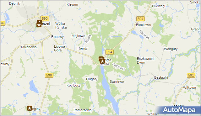 mapa Święta Lipka, Święta Lipka na mapie Targeo