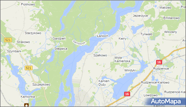mapa Szałkowo, Szałkowo na mapie Targeo