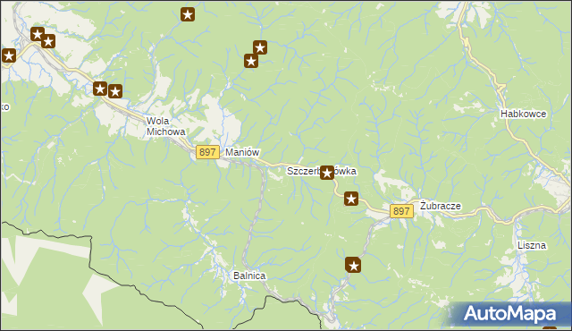 mapa Szczerbanówka, Szczerbanówka na mapie Targeo