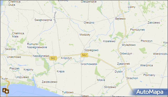 mapa Szpiegowo, Szpiegowo na mapie Targeo