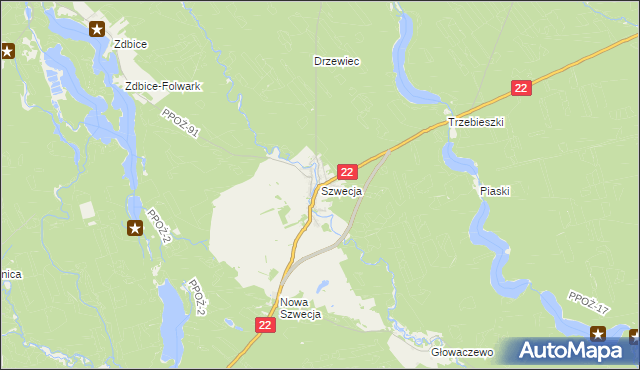 mapa Szwecja, Szwecja na mapie Targeo