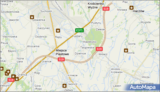 mapa Targowiska, Targowiska na mapie Targeo