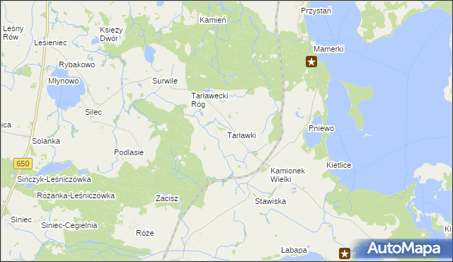 mapa Tarławki, Tarławki na mapie Targeo