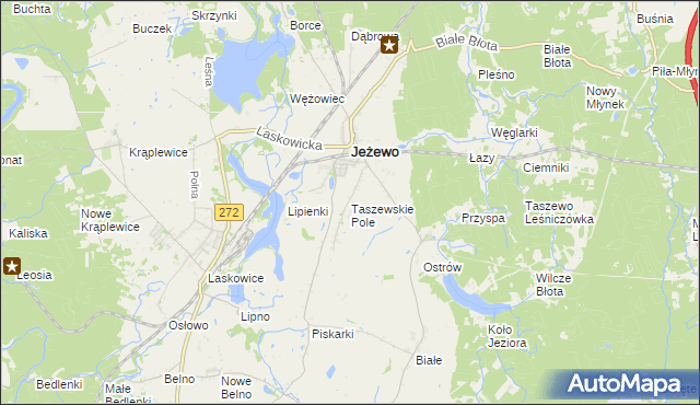 mapa Taszewskie Pole, Taszewskie Pole na mapie Targeo