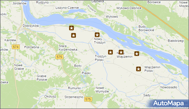 mapa Troszyn Polski, Troszyn Polski na mapie Targeo