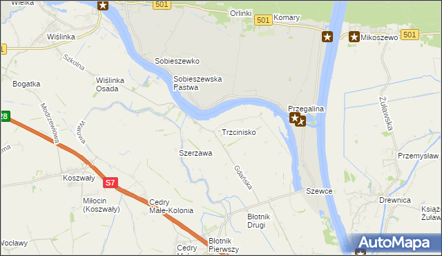 mapa Trzcinisko, Trzcinisko na mapie Targeo