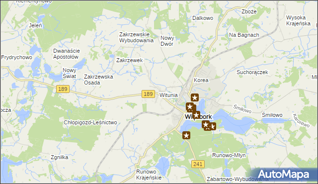 mapa Witunia, Witunia na mapie Targeo