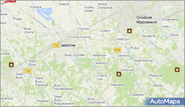 mapa Władków, Władków na mapie Targeo