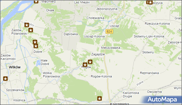 mapa Zagajdzie, Zagajdzie na mapie Targeo