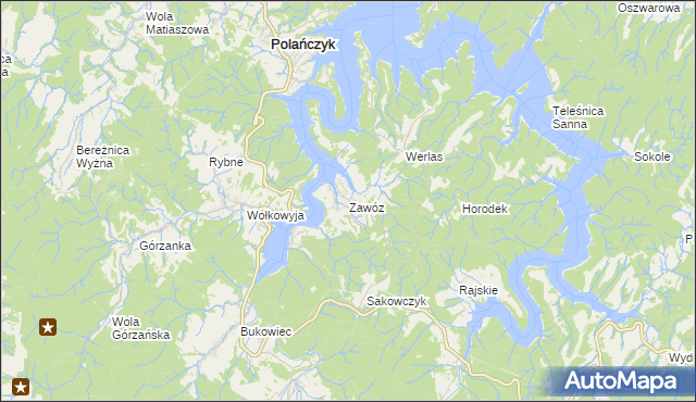 mapa Zawóz, Zawóz na mapie Targeo