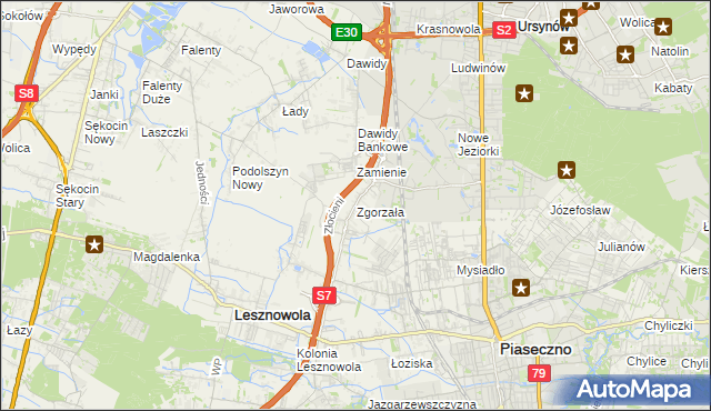 mapa Zgorzała, Zgorzała na mapie Targeo