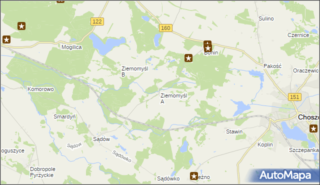 mapa Ziemomyśl A, Ziemomyśl A na mapie Targeo