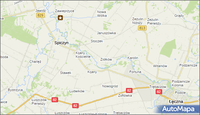 mapa Ziółków, Ziółków na mapie Targeo