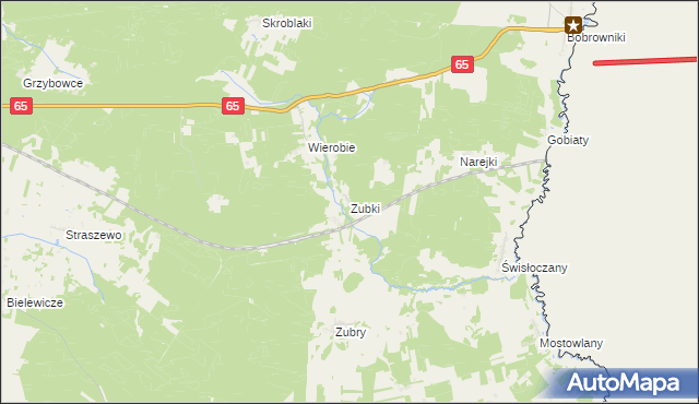 mapa Zubki, Zubki na mapie Targeo