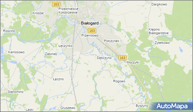 mapa Dębczyno, Dębczyno na mapie Targeo