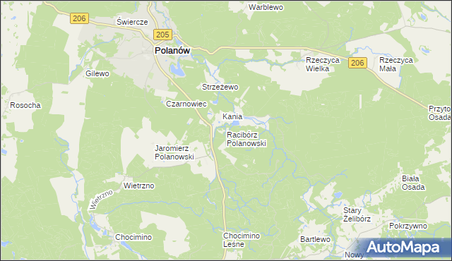 mapa Racibórz Polanowski, Racibórz Polanowski na mapie Targeo