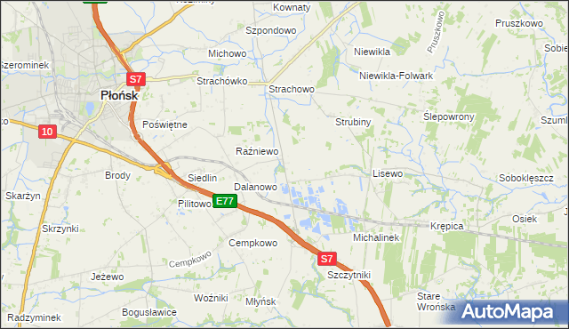 mapa Dalanówek, Dalanówek na mapie Targeo