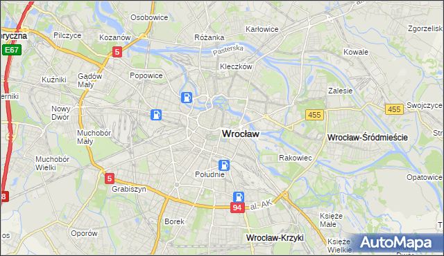 mapa Wrocławia, Wrocław na mapie Targeo