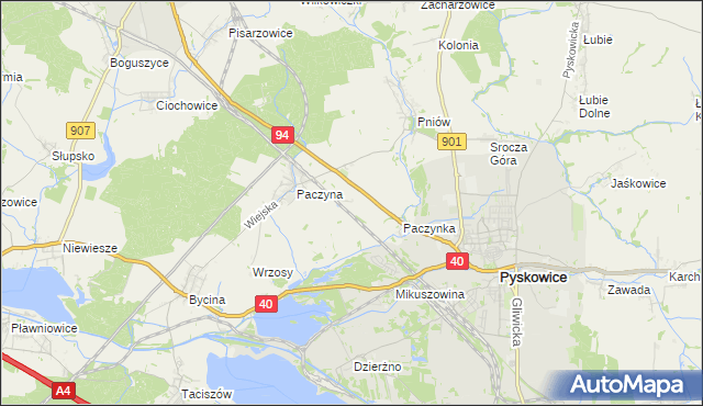 mapa Paczynka Osada, Paczynka Osada na mapie Targeo