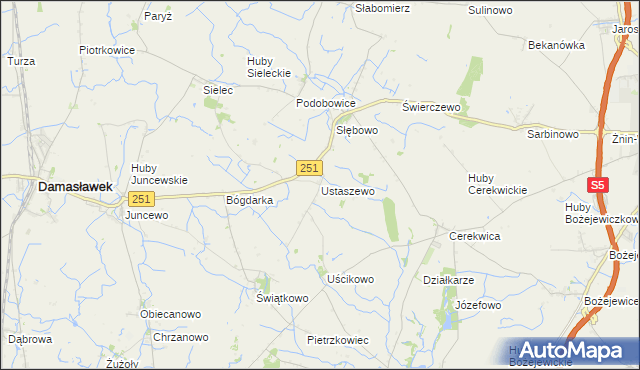 mapa Ustaszewo, Ustaszewo na mapie Targeo