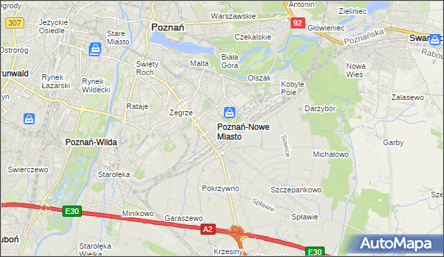 mapa Franowo, Franowo na mapie Targeo