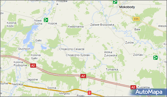 mapa Aleksandrówka gmina Grębków, Aleksandrówka gmina Grębków na mapie Targeo