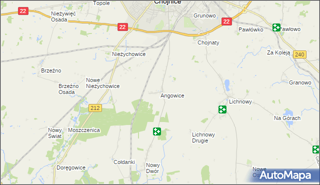 mapa Angowice, Angowice na mapie Targeo