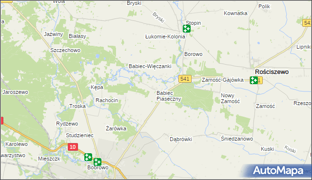 mapa Babiec Piaseczny, Babiec Piaseczny na mapie Targeo