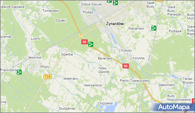 mapa Benenard, Benenard na mapie Targeo