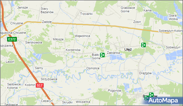 mapa Białki Górne, Białki Górne na mapie Targeo