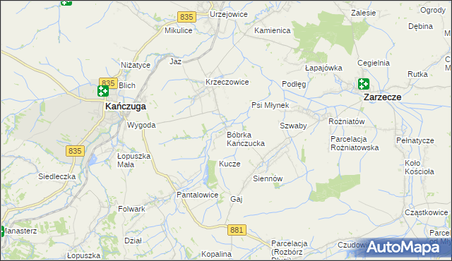 mapa Bóbrka Kańczucka, Bóbrka Kańczucka na mapie Targeo