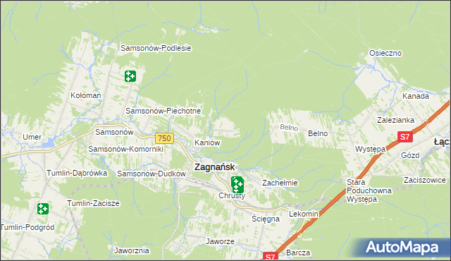 mapa Borowa Góra gmina Zagnańsk, Borowa Góra gmina Zagnańsk na mapie Targeo