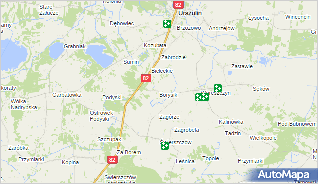 mapa Borysik, Borysik na mapie Targeo