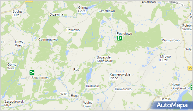 mapa Bożepole Królewskie, Bożepole Królewskie na mapie Targeo