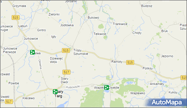 mapa Brzozówka gmina Stary Targ, Brzozówka gmina Stary Targ na mapie Targeo