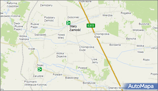 mapa Chomęciska Duże, Chomęciska Duże na mapie Targeo