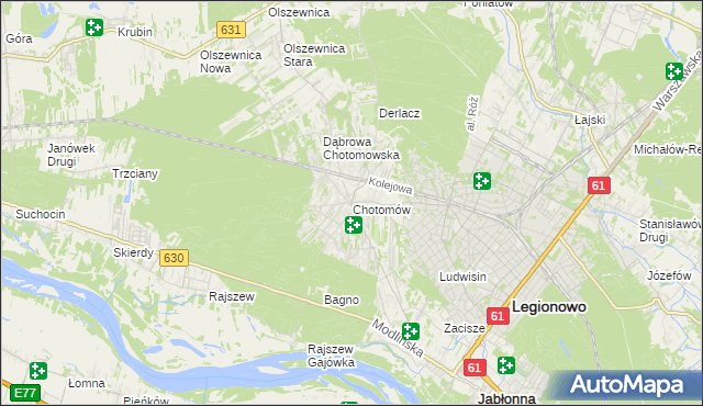 mapa Chotomów, Chotomów na mapie Targeo