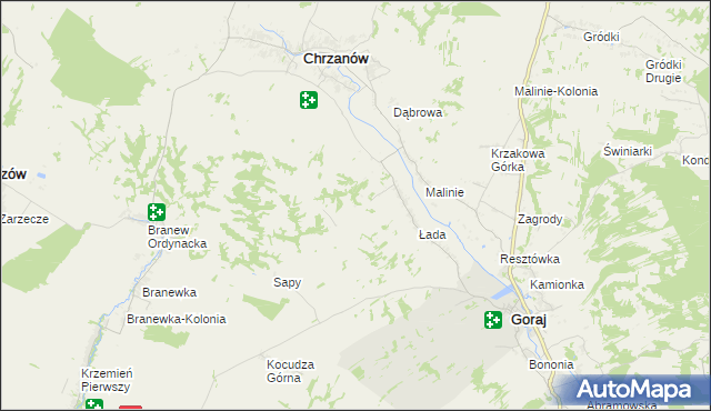 mapa Chrzanów-Kolonia, Chrzanów-Kolonia na mapie Targeo