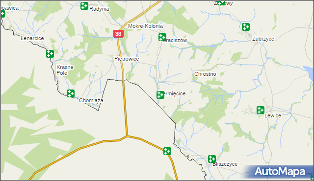 mapa Ciermięcice, Ciermięcice na mapie Targeo