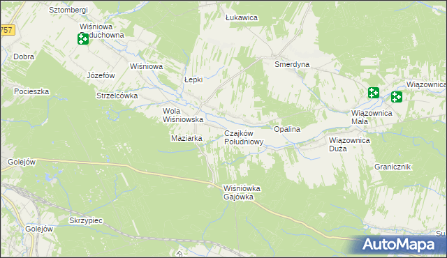 mapa Czajków Południowy, Czajków Południowy na mapie Targeo