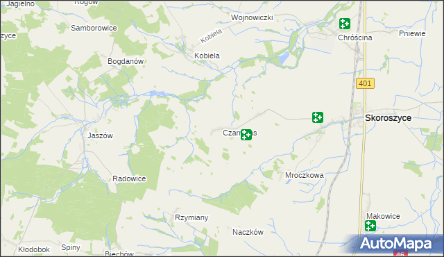 mapa Czarnolas gmina Skoroszyce, Czarnolas gmina Skoroszyce na mapie Targeo