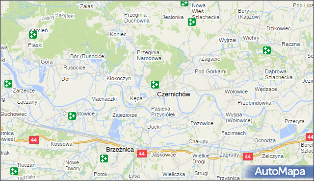 mapa Czernichów powiat krakowski, Czernichów powiat krakowski na mapie Targeo